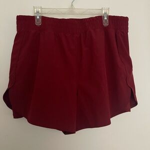 Maroon Athleisure Shorts